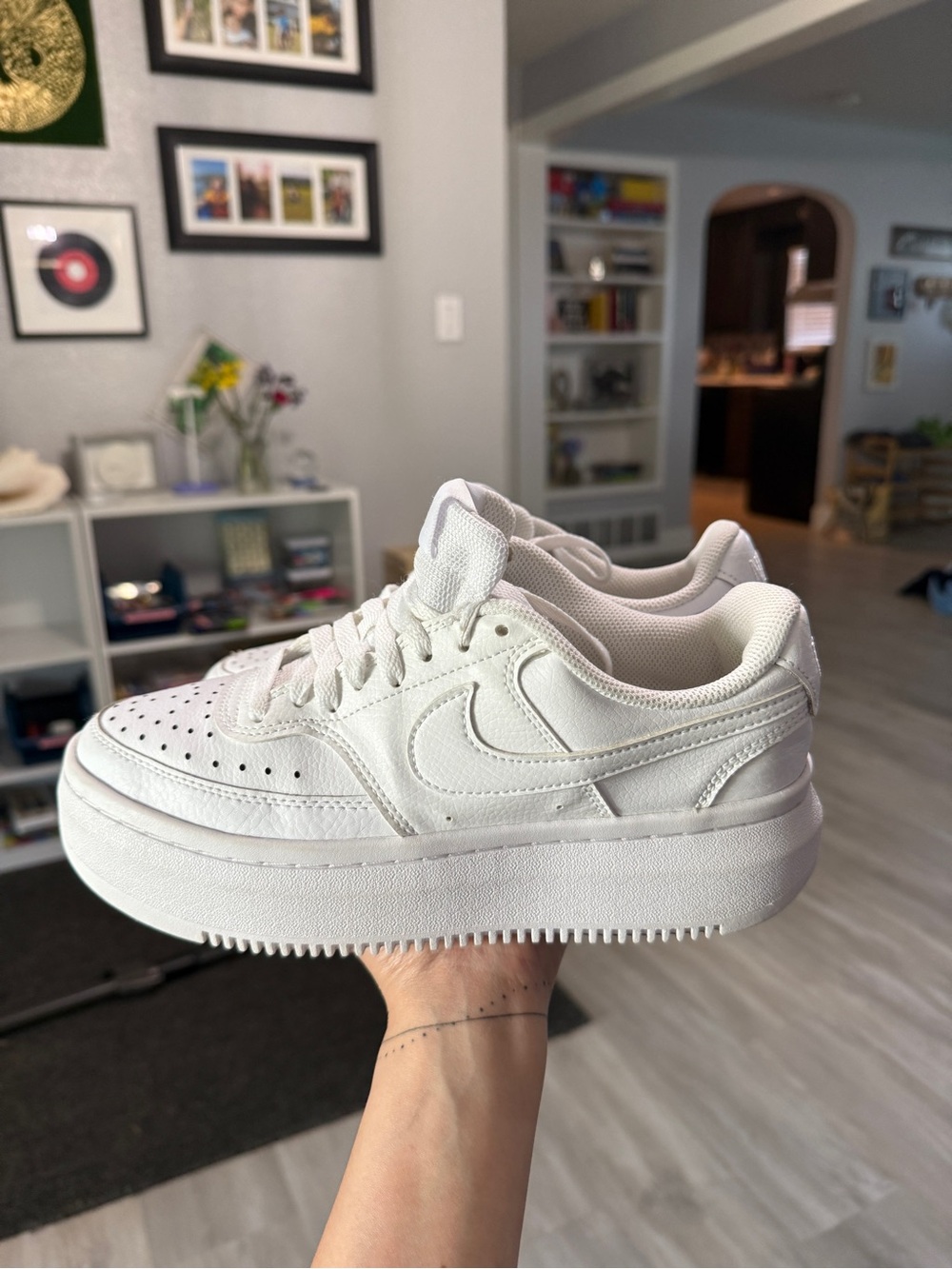Nike Women’s All-White Platform Sneakers